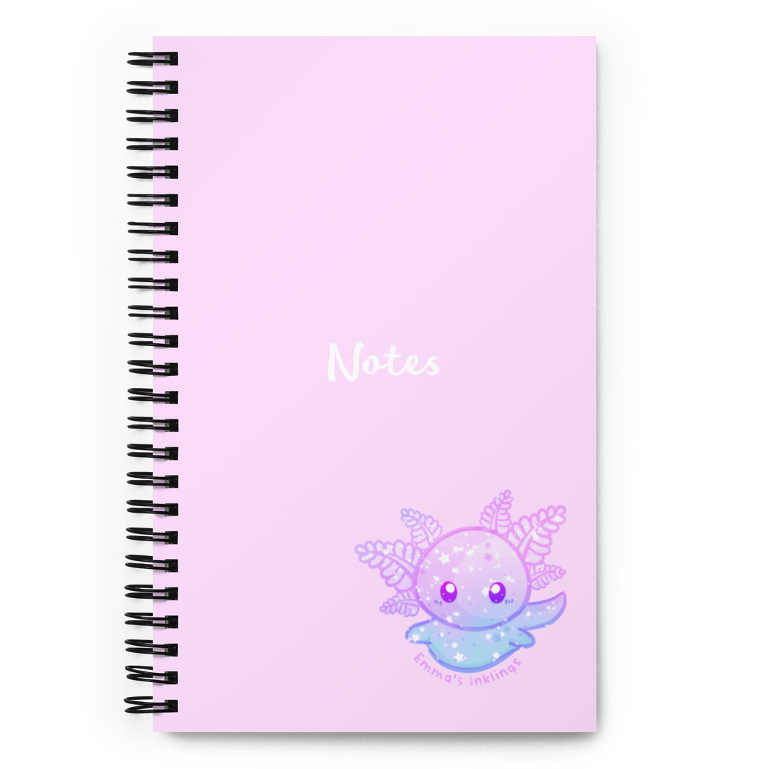 Lottie the Axolotl Spiral notebook