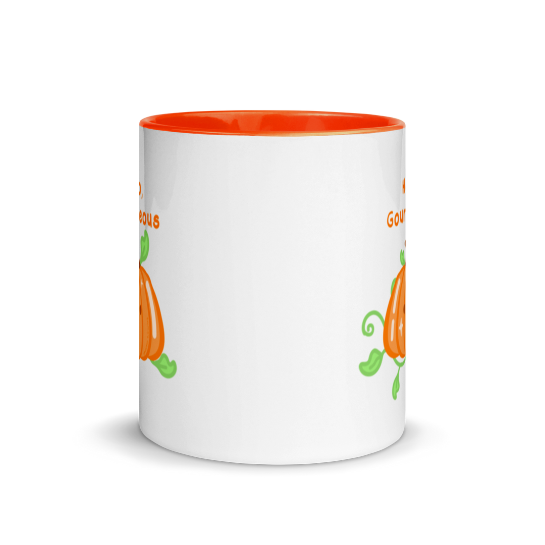 Patchy the Pumpkin Hello Gourdgeous Mug with Color Inside Orange