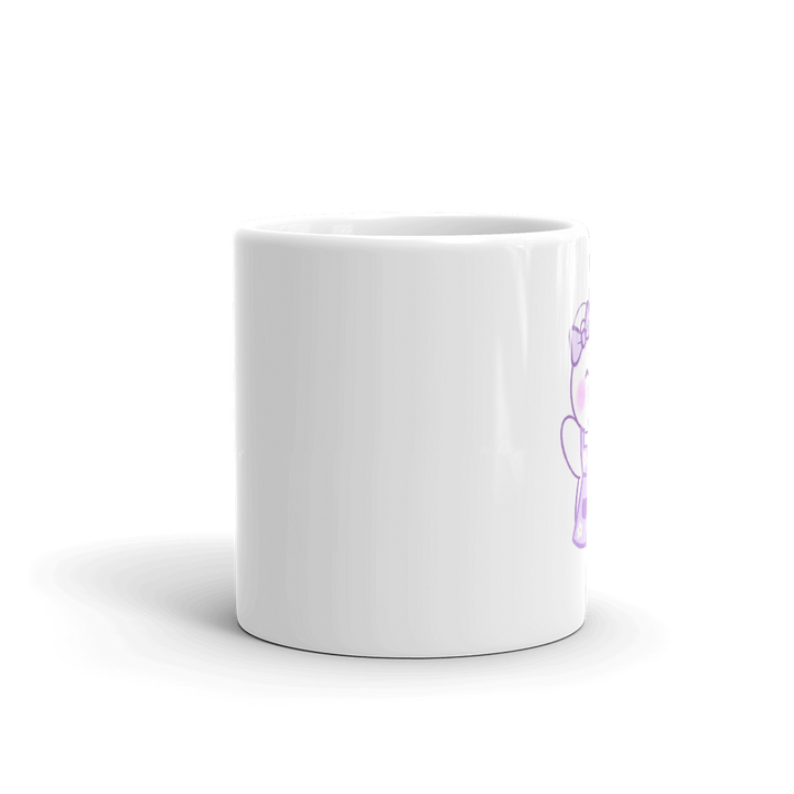Marshmallow Waving White glossy mug