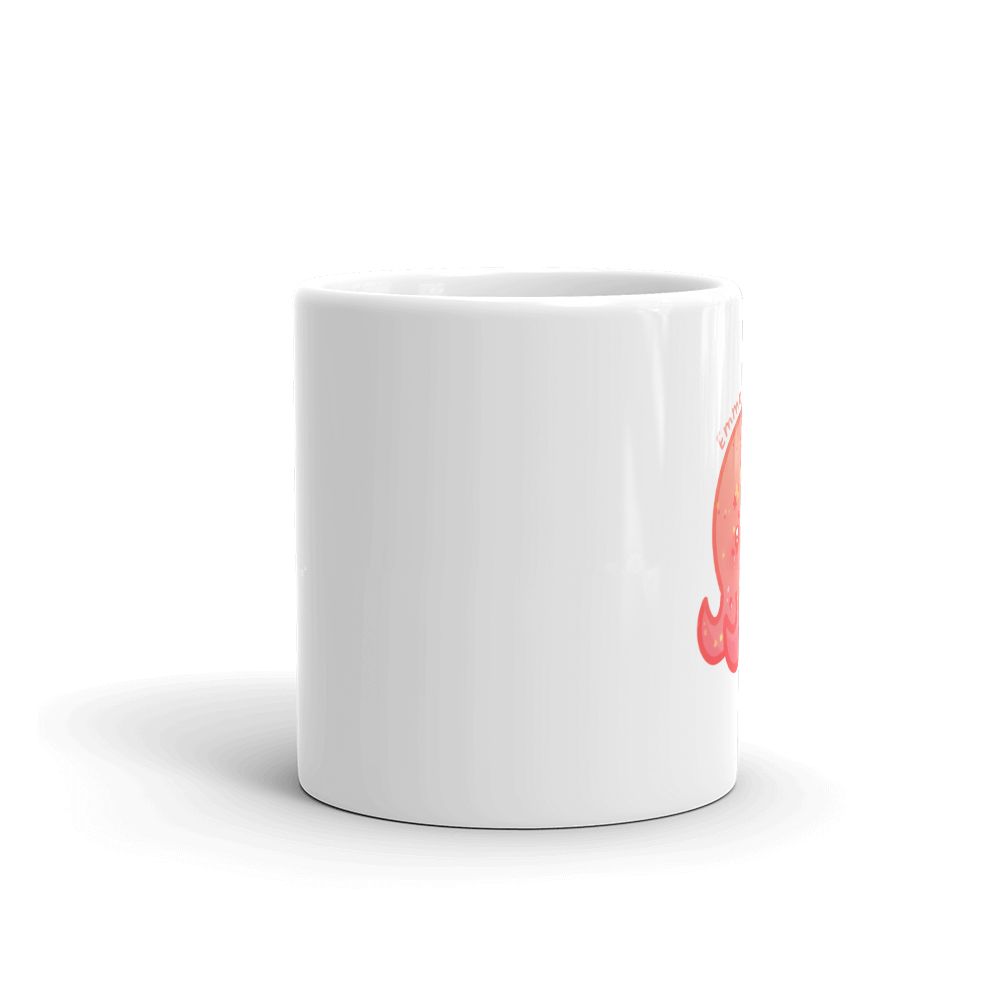 Orange Octavius White glossy mug